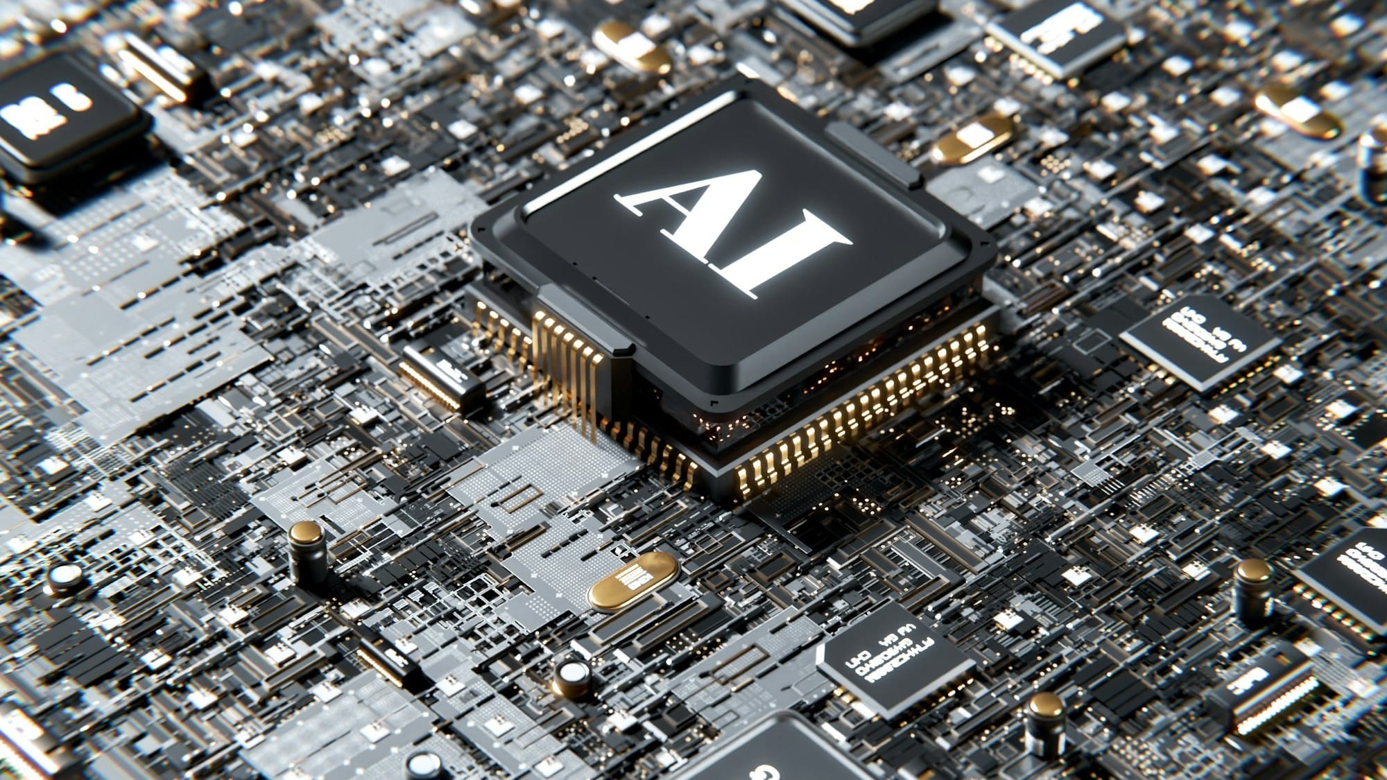 a computer chip with the letter a on top of it