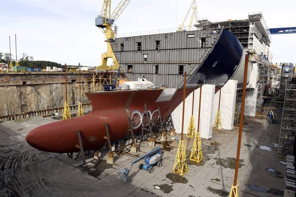 The Meyer Turku shipyard in Pansio, Turku